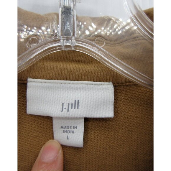 J Jill Jacket Large Shirt Button Up Shacket Stretch Pockets Collared - Picture 8 of 10